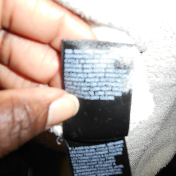 THE NORTH FACE SHERPA ZIPPER POCKET HOODIE PULLOVER JACKET BEIGE BLUE MENS XL - Picture 10 of 12